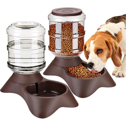 3.8L Dog Cat Automatic Feeder Drinking Bowl For Dog Food Water Dispenser Puppy Cat Feeding Large Capacity Pet Automatic Drinkers