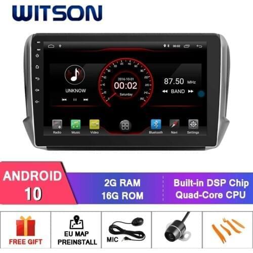 WITSON Android 10.0 CAR DVD SYSTEM for PEUGEOT 208/2008 2018(HIGH) car dvd player link/DAB support