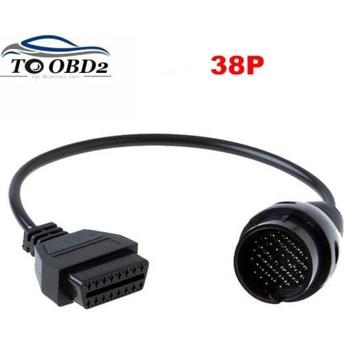 OBD2 Diagnostic Interface For MB for Benz 38Pin to OBDII 16Pin Female Connector Transfer Fits for Benz 38 Pin OBD1 to OBD2 16Pin