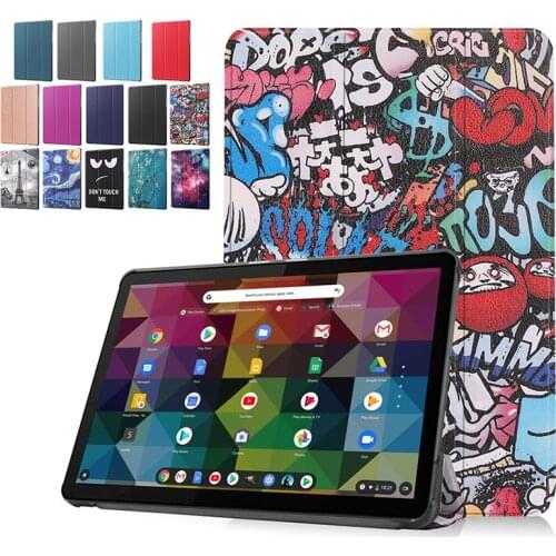 For Lenovo chromebook duet Case Funda Smart Auto Sleep/Wake Tri-Fold Tablet Cover Shell for Lenovo Chromebook duet 10.1 inch