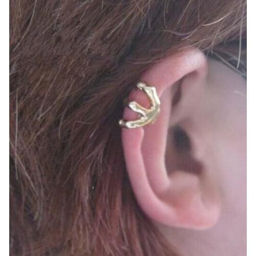 Ex215 Europe Fashion Vintage punk personality metal alloy eagle claw no Ear hole ear clip female jewelry 1pcs