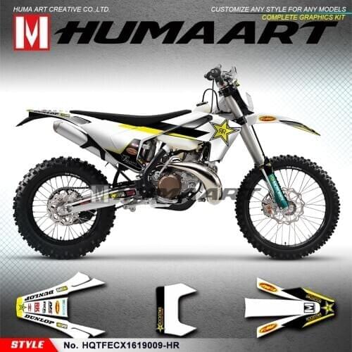 HUMAART Dirt Bike Vinyl Decals Motocross Sticker Kit for TE FE TX FX FS TC FC 125 150 250 300 350 450 501 2016 2017 2018 2019