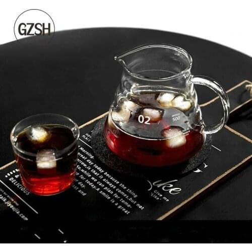 Coffee pot heat resistant glass drip coffee pot ice drop filter V60 coffee cloud pot simple hand wash hanging ear cold water pot
