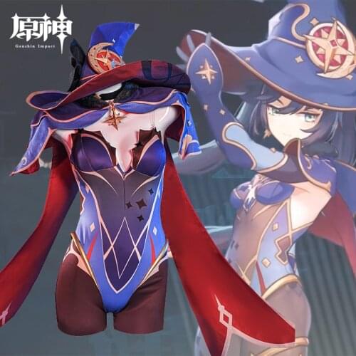 Genshin Impact Game Mona Cosplay Costume Genshin Impact Mona Cute Sexy Cosplay Mona Tights Cosplay Dress Up Costumes