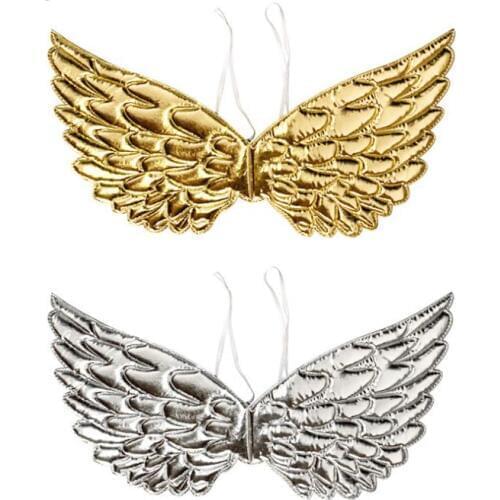 Angel Fairy Wings Dress Up Wing Halloween Wedding Birthday Party Costume Accessories Background Decor Gold Silver