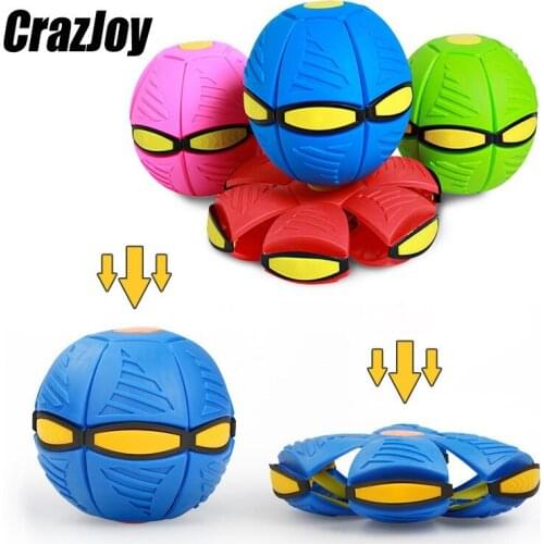 Flying UFO Flat Throw Disc Ball With Light Stress ball Soccer Toy for Kid Outdoor Garden Beach Game Childrens sports balls toys