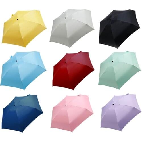 300g Small Fashion Folding Umbrella Rain Women Gift Men Mini Pocket Parasol Girls Anti-UV Waterproof Portable Travel UMBRELLAS