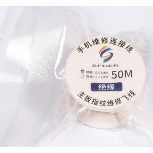 50M length 0.01MM Copper PCB Soldering Wire Maintenance Jump Line For Mobile Phone/Pad Board Welding Phone Repair Tools