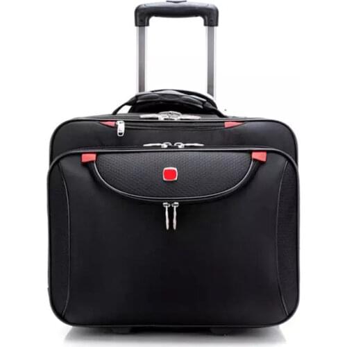 FirstMeet Fashion Multifunction Men Business Rolling Luggage 18 Inch Carry Ons Computer Trolley Travel Bag Women Suitcase Trunk
