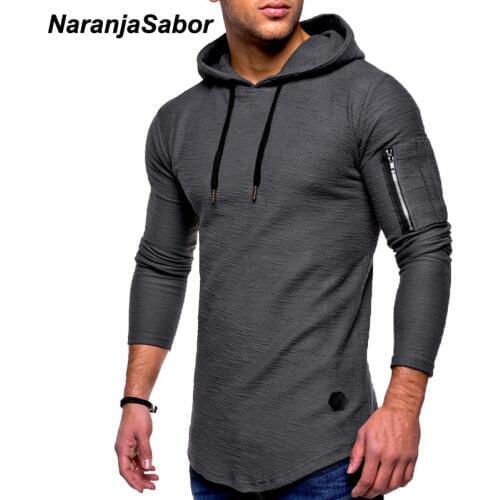NaranjaSabor Mens Hoodies 2019Spring Autumn Sportswear Long Sleeve Casual Hooded Shirt Mens Brand Clothing Male Sweatshirt N495
