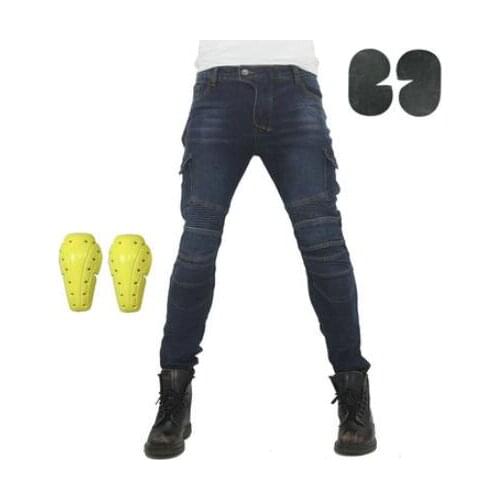 Four seasons men Motorcycle pants riding jeans shatter-resistant motorcycle brigade motorcycle pants equipment racing pants