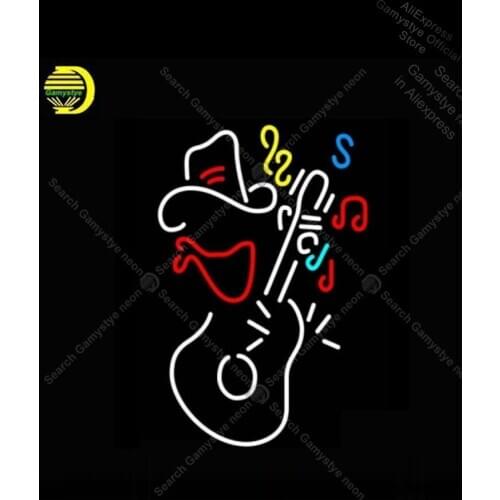 Neon Sign for Cowboy Guitar neon bulb Sign Decor Music Room Bar Pub Light Neon Signs For Home Shops Display Outdoor a Frame Sign