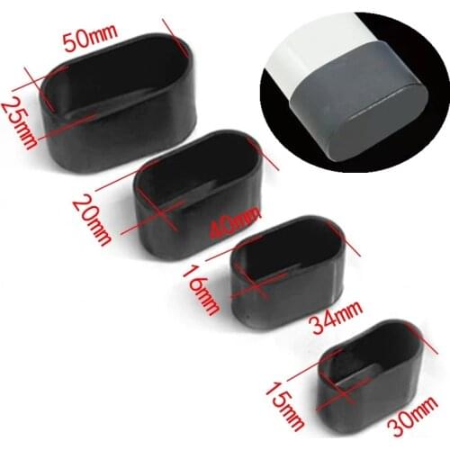 4Pcs Oval Silicone Chair Leg socks Anti slip Table Floor Feet Cover Protector Pads furniture pipe hole plugs Home decoration