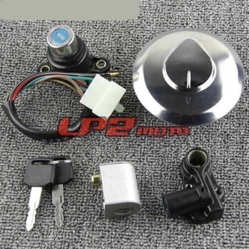 Ignition Switch Fuel Gas Cap Helmet Seat Lock Key Set For Honda CBT125