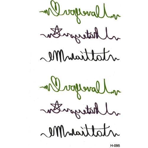 100pcs I Hate you & I Love You Waterproof Temporary Tattoos Men Glitter Tattoo Sleeve tatoo henna Tattoo tatuagem