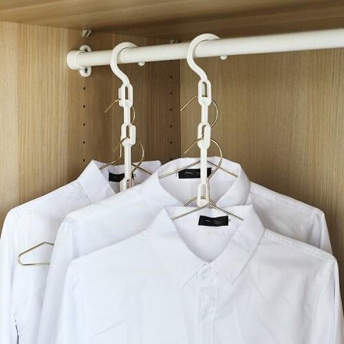 Hanging Clothes Rack Magic Multi-port Support Hangers For Clothes Plastic Drying Rack Hanger Storage Shelf Bedroom Accessories