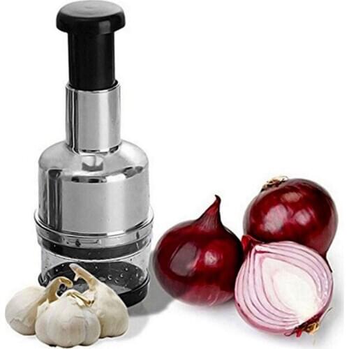 Stainless steel fruit salad vegetable onion manual chopper kitchen onion chopper kitchen hand pressed fruit and vegetable slicer