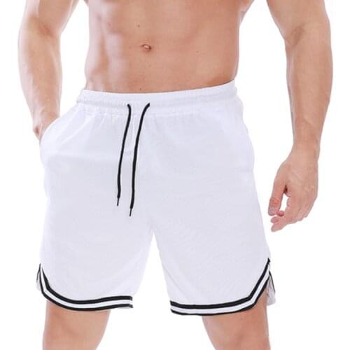 Muscle 2021Gym Training Shorts Men Sports Casual Clothing Fitness Workout Running Grid Quick-Drying Compression Shorts Athletics