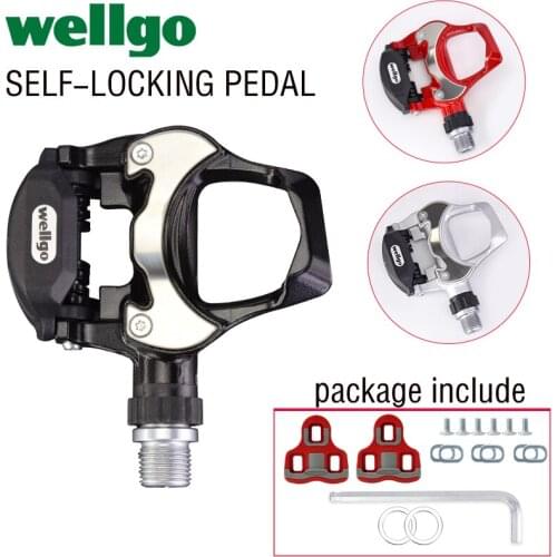 Wellgo R301 Ultralight Road Bike MTB Bicycle Pedals All-Alloy Cr Mo Bearing Cycling Self-locking Clipless Bicicleta Pedal Cleats