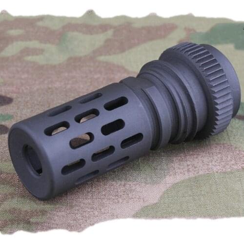 Tactical Airsoft Steel BC Style AAC 51T Compensator 14mm CCW Hide Flash Toy Dummy M4 SCAR-H Shooting Gear Device Gel Balster Gea