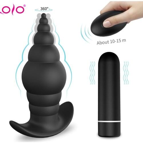 OLO Wearable Vibrators Anal Butt Plug Silen Vibratort Masturbation Sex Toys Prostate Massager Toy Erotic Butt Plug for Men Women