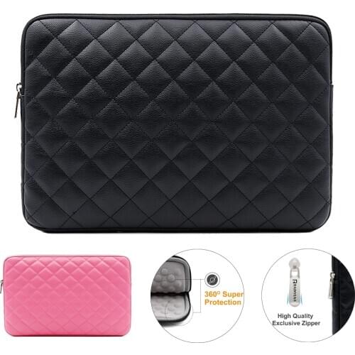 Rainyear Waterproof Laptop Bag Case for Macbook AcerLenovo Asus 11 13 15.6 inch Laptop Sleeve Cover PU Lather Computer Bag New