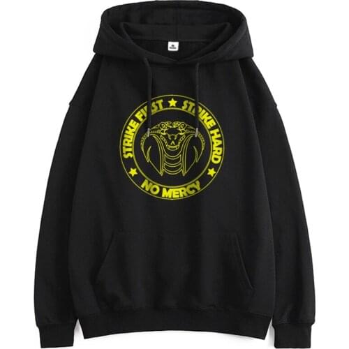 Hoody For Ladies Cobra Kai Cartoon Casual Harajuku Standard Tops Pullovers Clothes 2021 Happy New Year Sweatshirts Retro Moletom