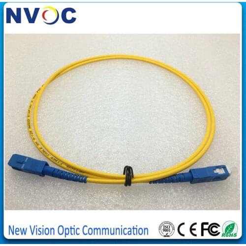 10Pcs/bag,1M SC/UPC-SC/UPC Simplex 3.0mm Single Mode G652D PVC Jacket,Fiber Optic Patch Cord, Fiber Optic SC FTTH Patch Cable