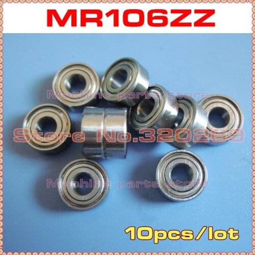 10pcs Radial Shaft Ball Bearing MR106ZZ 6*10*3 6x10x3Mm Metal Shield MR106Z
