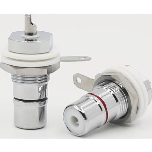 4pcs Hi-End Audio Grade Rhodium Plated RCA OEM Socket RCA Chassis