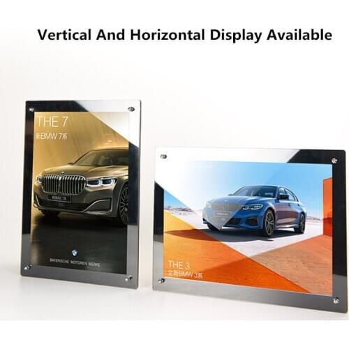 A3 Acrylic Refrigerator Photo Picture Advertising Poster Display Frame Wall Mount Sign Holder Frame