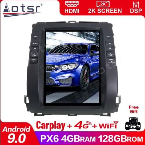 Tesla Style Big Screen Android 9.0 Car Multimedia Player For TOYOTA Prado 2002-2009 GPS Radio stereo Player Navigation head unit