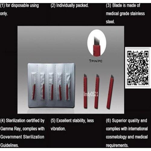Free shipping Hot sale IPM eyebrow tattooing 7 needles for eyebrow tattooing manual pen