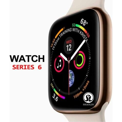 Bluetooth Smart Watch Series 6 SmartWatch Case for Apple iOS iPhone Xiaomi Android Smart Phone NOT Apple Watch (Red Button)