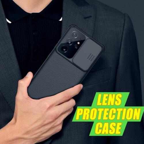 For Samsung Galaxy S21 Ultra S21 Plus Lens Protection Case NILLKIN CamShield Case Slide Camera Protection Back Cover Phone Cases