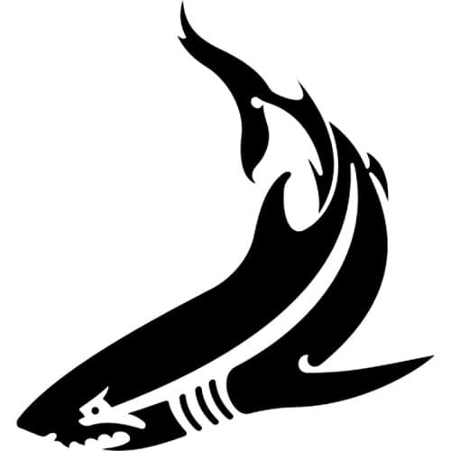 CS-10476# Vinyl Decal Shark Car Sticker Waterproof Auto Decors on Truck Bumper Rear Window