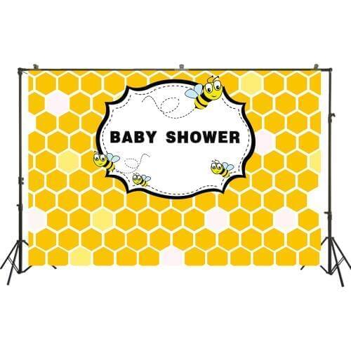HUAYI Photography Backdrop Birthday Baby Shower Decor Child Photo Background Sweet As Can Bee Studio Photo Booth Backdrop W-2258