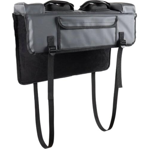 Tailgate Pad Shuttle Pad for Pickup Truck - Tailgate Protection Pad Transports 2 Bikes with Bike Straps Tool Pocket