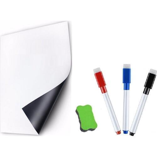 A5 Size Dry Eraser Magnetic Whiteboard Fridge Magnet Refrigerator Sticker Home Kitchen Reminder Notepad White Board Marker Pen