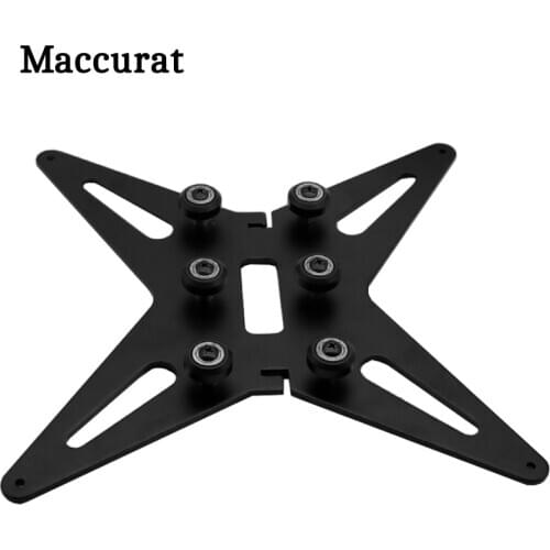 Maccurat Black Upgrade CR-10 CR-10S Hotbed Support Y Carriage Anodized Aluminum Plate 4mm Thicknes With Pulley For 300X300 CR10