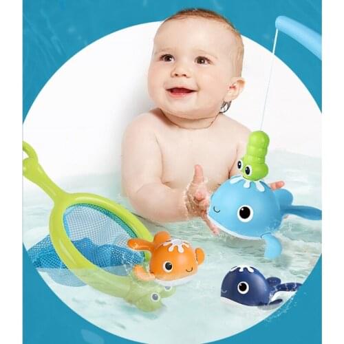 T5EC Magnetic Bath Toy Fishing Toy Education Water Playing Set Swim Bath Shower Toy with Fishing Rod Summer Gift for Infant