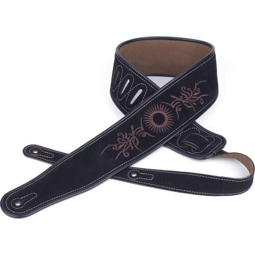 Matte-leather Upper Guitar Strap Genuine Leather Electric Guitar Strap Bass Acoustic Guitarra Folk Guitar Leather Straps