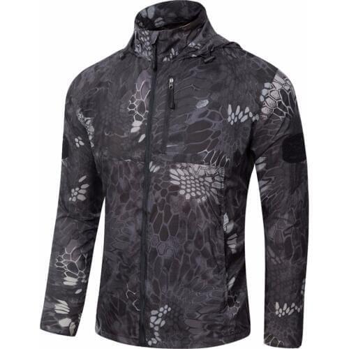 Military Style Tactical Shirt MultiCam Men Long Sleeve Summer Combat Shirts Male Python Camouflage Quick Dry Ultra Light Jacket