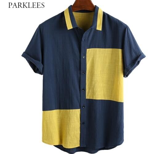 PARKLEES Mens Linen Shirts