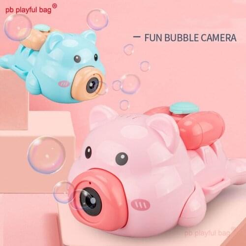 PB Playful Bag Outdoor sports game Electric Dynamic music light Watch bubble machine childrens Cartoon animal toys gift TG18