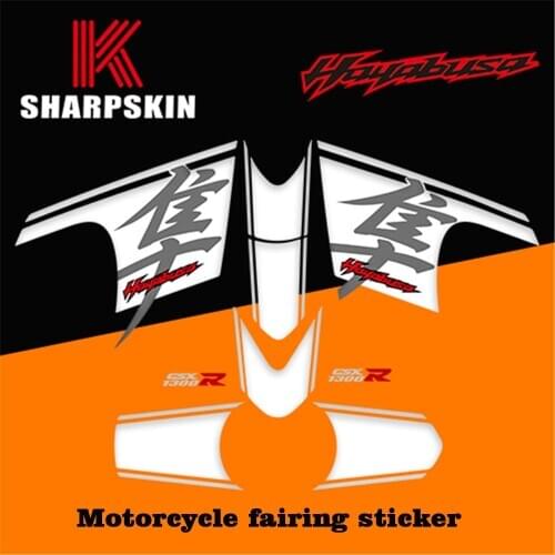 Front fairing waterproof decal motorcycle sticker packaging super sticky kit for Suzuki Hayabusa GSXR1300R 08-16 GSXR1300 17-19
