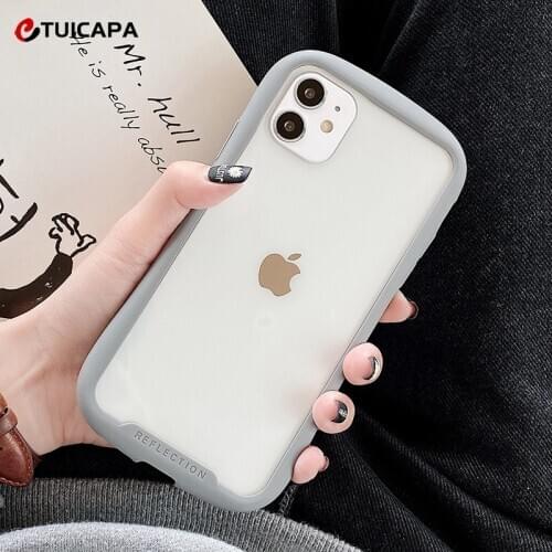 Shockproof Bumper Case For iphone 11 Pro Max X XS XR Soft Hard Clear Solid Color Back Cover For iphone 7 8 Plus 8Plus Phone Case
