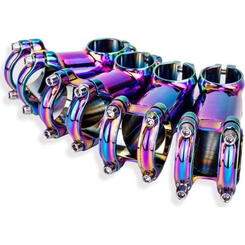 Mountain Bike Road Bicycle Handlebar Stem Aluminium Alloy Stem Bike Colorful Stem Modified Handle ±7°/±17° 60~90MM Cycling Parts