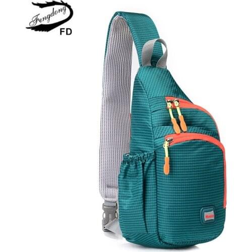 Fengdong small crossbody chest bags for women sling sport bottle bagpack female multifunctional mini travel bag phone key bag