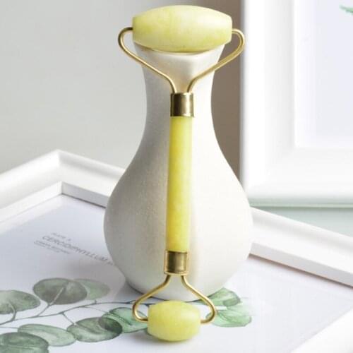 Green Jade Roller Massager Tool For Face Natural Stone Slimming Lift Massage Facial Tools For Chin Neck Beauty Skin Care Tools